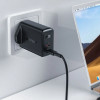 Acefast GaN charger (UK plug) 2x USB Type C 50W, Power Delivery, PPS, Q3 3.0, AFC, FCP black (A32 UK) - (A32 black)
