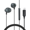 Acefast in-ear headphones with Lightning connector, microphone and remote control 1.2 m - black - (L1)