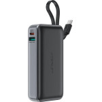 Acefast M7-10000 PD30W Powerbank with Built-in Cable - Black - (M7)