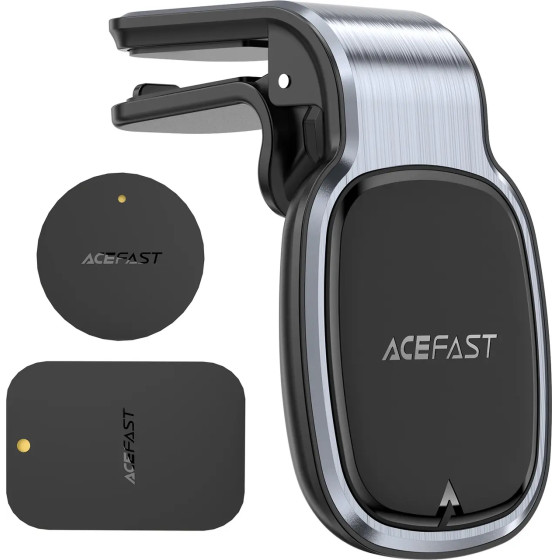 Acefast magnetic car phone holder for air vent gray (D16 gray) - (D16 metal grey)