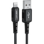 Acefast MFI USB - Lightning cable 1.8m, 2.4A black (C4-02 A Black) - (C4-02-A-L black)