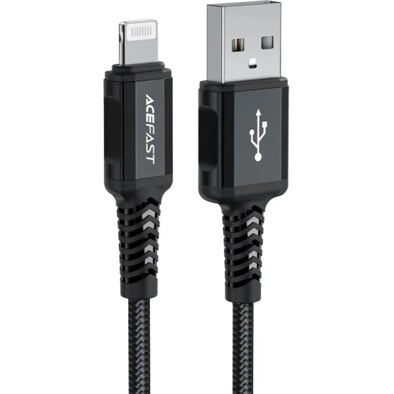 Acefast MFI USB - Lightning cable 1.8m, 2.4A black (C4-02 A Black) - (C4-02-A-L black)