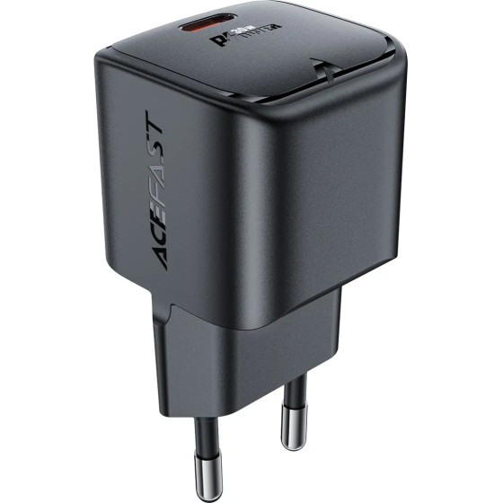 Acefast Mini PD 30W GaN USB-C wall charger - black - (A77)