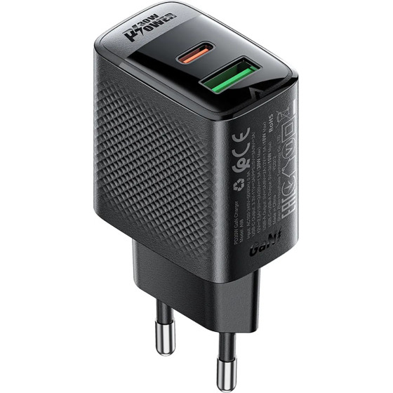 Acefast Network Charger GaN USB-A / USB-C PD 30W - Black - (A98)
