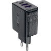 Acefast PD 35W GaN charger 2 x USB-A + USB-C with 3 ports - black - (A57)