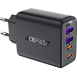 Acefast PD 45W GaN charger 2 x USB-C + 2 x USB-A with 4 ports - black - (A61)