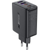 Acefast PD 45W GaN charger 2 x USB-C + 2 x USB-A with 4 ports - black - (A61)