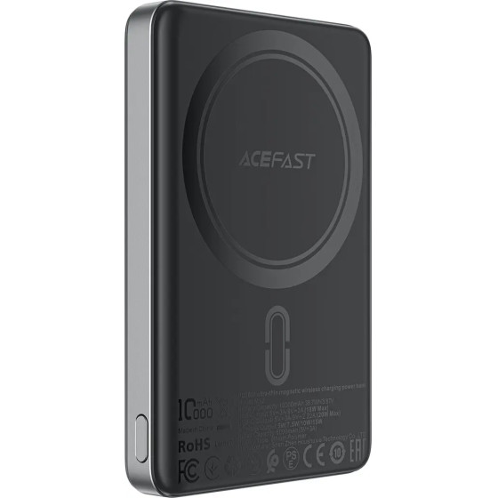 Acefast Powerbank M12-10000 PD20W ultra-slim, MagSafe compatible - black - (M12)