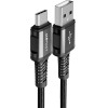 Acefast USB cable - USB Type C 1.2m, 3A black (C1-04 black) - (C1-04-A-C black)