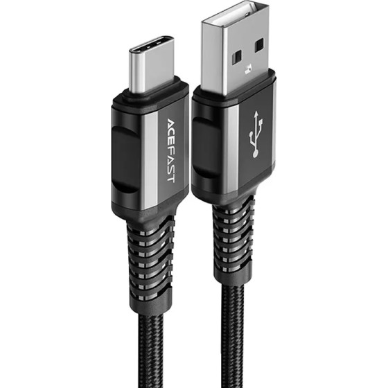 Acefast USB cable - USB Type C 1.2m, 3A black (C1-04 black) - (C1-04-A-C black)