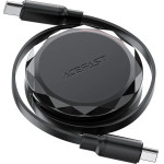 Acefast USB-C - USB-C 60W Cable Retractable - Black - (C13-03)
