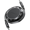 Acefast USB-C - USB-C 60W Cable Retractable - Black - (C13-03)