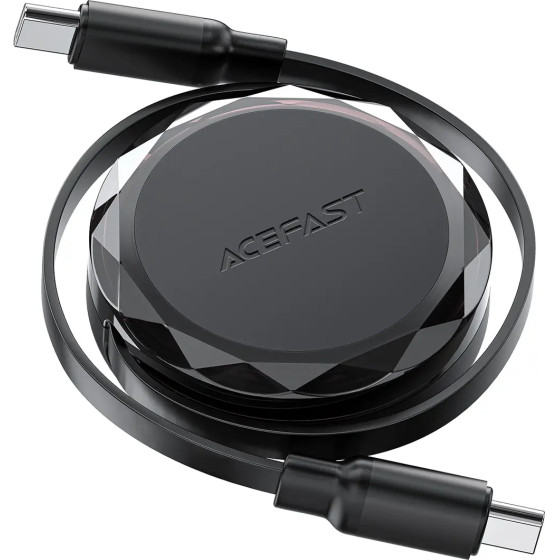 Acefast USB-C - USB-C 60W Cable Retractable - Black - (C13-03)