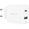 Acefast wall charger USB Type C / USB 20W, PPS, PD, QC 3.0, AFC, FCP white - (A25 white)