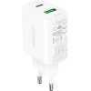 Acefast wall charger USB Type C / USB 20W, PPS, PD, QC 3.0, AFC, FCP white - (A25 white)
