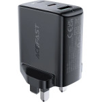 Acefast wall charger (UK plug) USB Type C / USB 32W, PPS, PD, QC 3.0, AFC, FCP black - (A8 black)