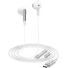 Acefast Wired USB-C Headphones with Microphone - White - (L3)