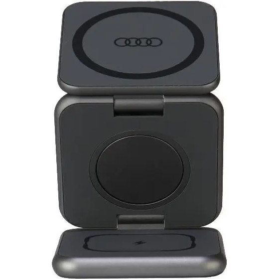 Audi Big Logo foldable inductive charger 3in1 0 - gray - (AUDI000135-0)