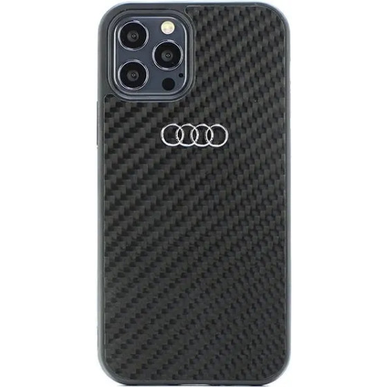 Audi Carbon Fiber iPhone 12/12 Pro 6.1 black/black hardcase AU-TPUPCIP12P-R8/D2-BK - (AUDI000012-0)