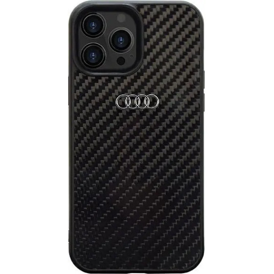 Audi Carbon Fiber iPhone 14 Pro 6.1 black/black hardcase AU-TPUPCIP14P-R8/D2-BK - (AUDI000016-0)