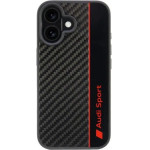 Audi Carbon Fiber Stripe Case for iPhone 16 6.1 - Black - (AUDI000191-0)