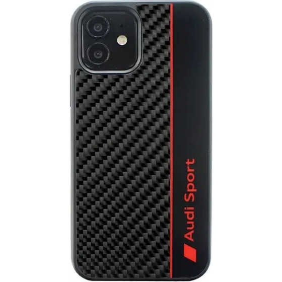 Audi Carbon Fiber Stripe iPhone 11 / Xr 6.1 black/black hardcase AUS-TPUPCIP11-R8/D1-BK - (AUDI000004-0)