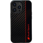 Audi Carbon Fiber Stripe iPhone 13 Pro Max 6.7 black/black hardcase AUS-TPUPCIP13PM-R8/D1-BK - (AUDI000007-0)