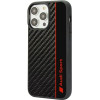 Audi Carbon Fiber Stripe iPhone 14 Pro 6.1 black/black hardcase AUS-TPUPCIP14P-R8/D1-BK - (AUDI000009-0)