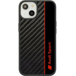 Audi Carbon Fiber Stripe iPhone 14 6.1 black/black hardcase AUS-TPUPCIP14-R8/D1-BK - (AUDI000008-0)