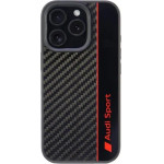 Audi Carbon Fiber Stripe iPhone 16 Pro 6.3 black/black hardcase AUS-TPUPCIP16P-R8/D1-BK - (AUDI000192-0)