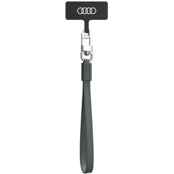 Audi Crossbody Leather Universal Lanyard 28cm x 10mm - Gray - (AUDI000159-0)
