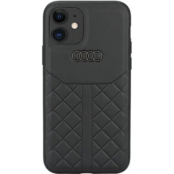 Audi Genuine Leather iPhone 11 / Xr 6.1 black/black hardcase AU-TPUPCIP11R-Q8/D1-BK - (AUDI000025-0)
