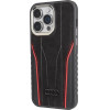 Audi Genuine Leather case with MagSafe for iPhone 14 Pro Max - black and red - (AUDI000129-0)