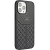 Audi Genuine Leather iPhone 13 Pro / 13 6.1 black/black hardcase AU-TPUPCIP13P-Q8/D1-BK - (AUDI000027-0)