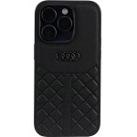 Audi Genuine Leather iPhone 14 Pro 6.1 black/black hardcase AU-TPUPPCIP14P-Q8/D1-BK - (AUDI000030-0)