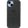Audi Genuine Leather iPhone 14 6.1 black/black hardcase AU-TPUPPCIP14-Q8/D1-BK - (AUDI000029-0)