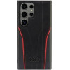 Audi Genuine Leather MagSafe S24 Ultra S928 black-red hardcase AU-TPUPCS24U-R8/D3-RD - (AUDI000151-0)