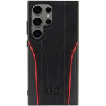 Audi Genuine Leather MagSafe S24 Ultra S928 black-red hardcase AU-TPUPCS24U-R8/D3-RD - (AUDI000151-0)