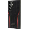 Audi Genuine Leather MagSafe S24 Ultra S928 black-red hardcase AU-TPUPCS24U-R8/D3-RD - (AUDI000151-0)