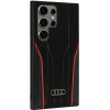 Audi Genuine Leather MagSafe S24 Ultra S928 black-red hardcase AU-TPUPCS24U-R8/D3-RD - (AUDI000151-0)
