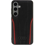 Audi Genuine Leather MagSafe S24 S921 black-red hardcase AU-TPUPCS24-R8/D3-RD - (AUDI000150-0)