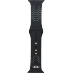 Audi Geometric Pattern Silicone Watch Strap for Apple Watch 44 / 45 / 46 / 49 mm - black - (AUDI000208-0)