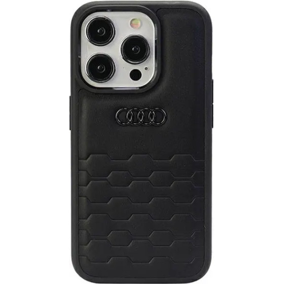 Audi GT Synthetic Leather case for iPhone 15 Pro Max - black - (AUDI000042-0)