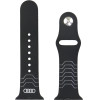 Audi Geometric Pattern Silicone Watch Strap for Apple Watch 40 / 41 / 42 mm - black - (AUDI000209-0)