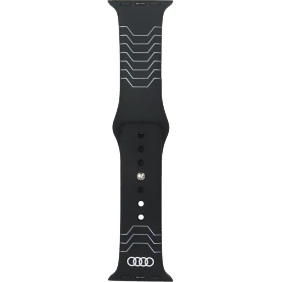 Audi Geometric Pattern Silicone Watch Strap for Apple Watch 40 / 41 / 42 mm - black - (AUDI000209-0)