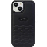 Audi GT Synthetic Leather case for iPhone 15 Plus - black - (AUDI000040-0)