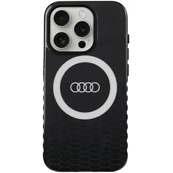Audi IML Big Logo MagSafe case for iPhone 15 Pro - black - (AUDI000137-0)