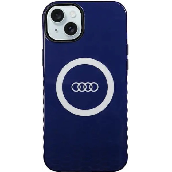 Audi IML Big Logo MagSafe case for iPhone 15 Plus / 14 Plus - blue - (AUDI000084-0)