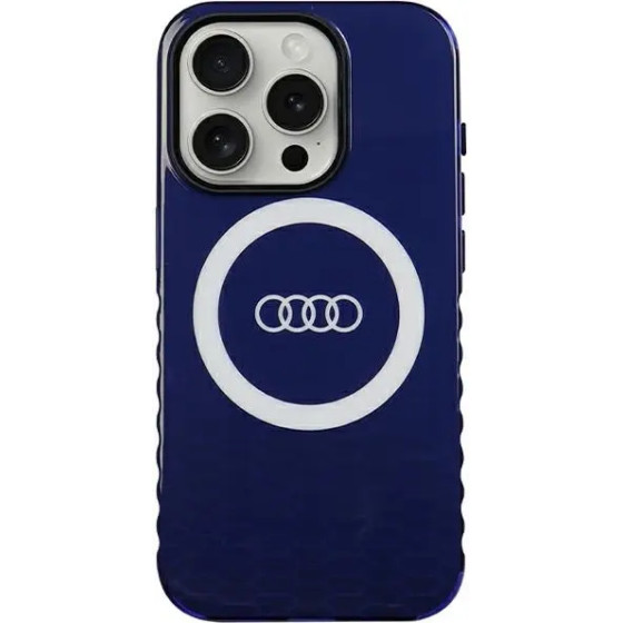 Audi IML Big Logo MagSafe case for iPhone 15 Pro - blue - (AUDI000139-0)