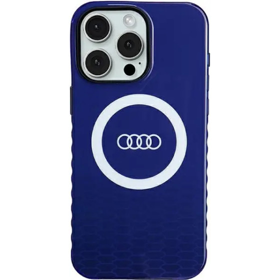 Audi IML Big Logo MagSafe case for iPhone 15 Pro Max - blue - (AUDI000086-0)